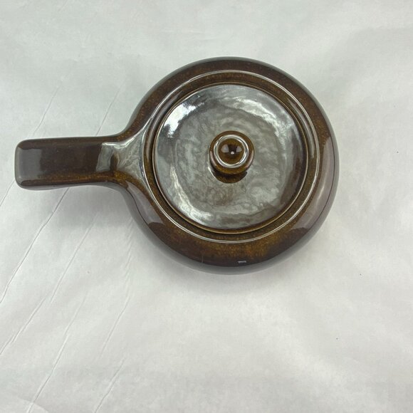Vintage MCM Russel Wright Handled Bean Pot 2Q Brown - Picture 5 of 12